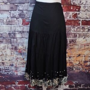 Zashi Sequin Embellished Tiered Skirt